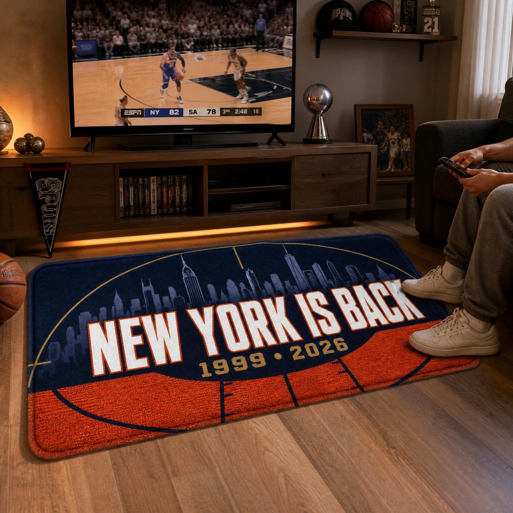 Badminton Zone - Soft Flannel Basketball City Rug, Non-Slip