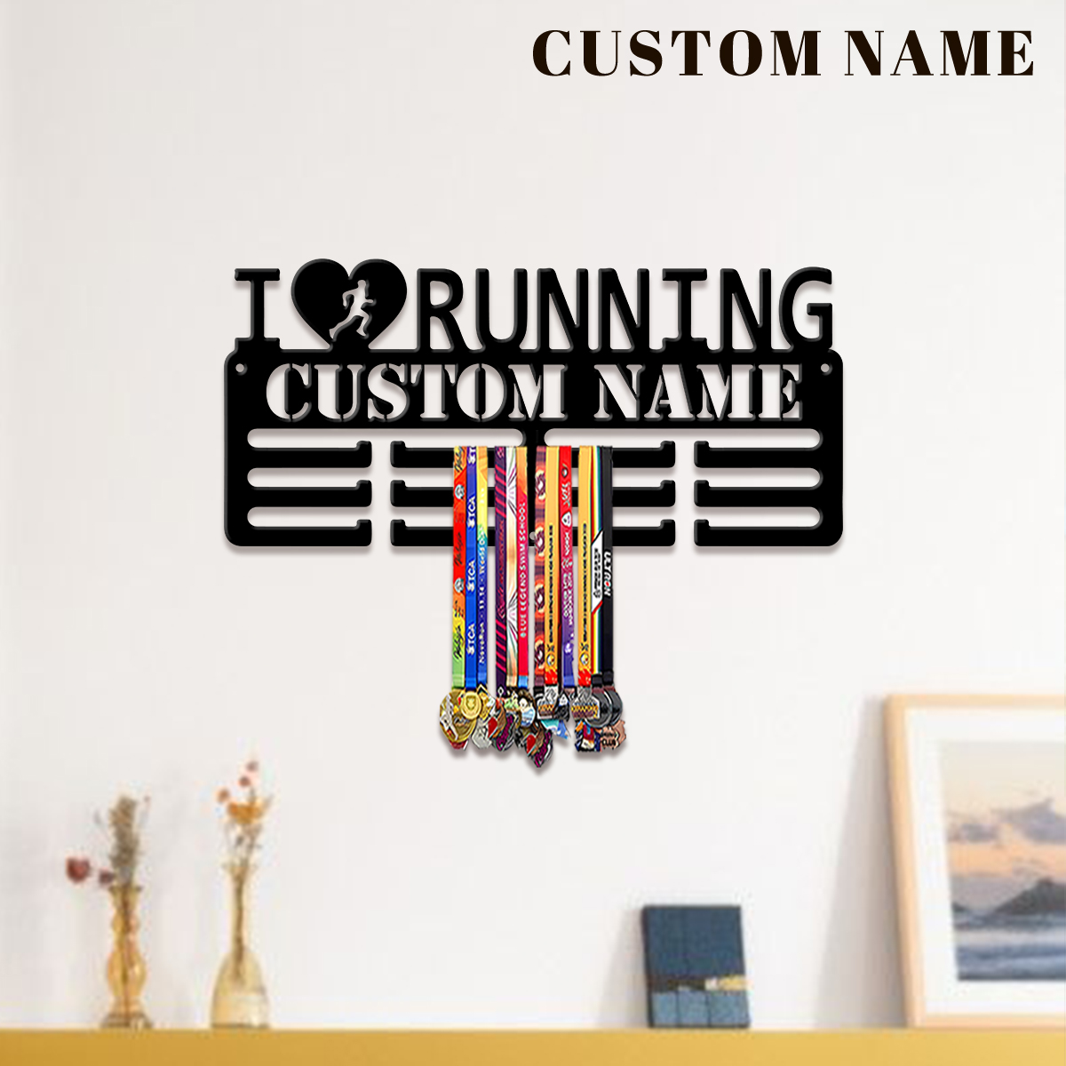 Badminton Zone - Custom I Love Running Metal Medal