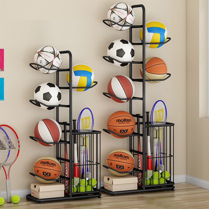 Badminton Zone - Sports Ball Storage Rack Basketball Badminton