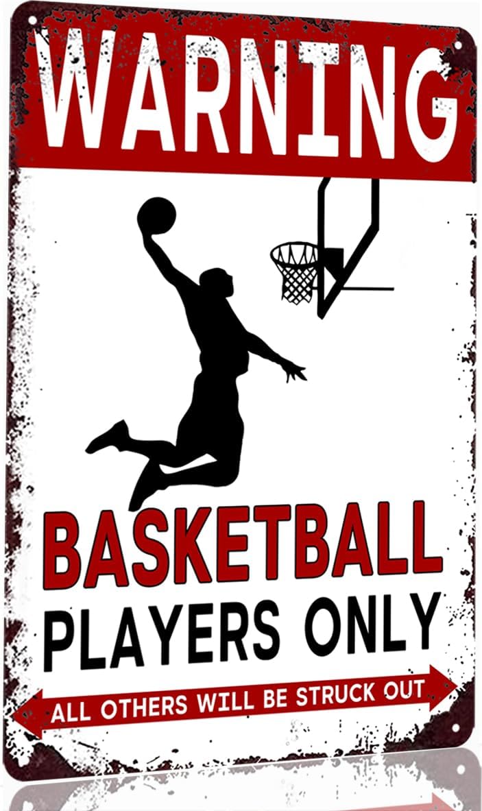 Badminton Zone - Basketball Tin Sign Decor Gifts For