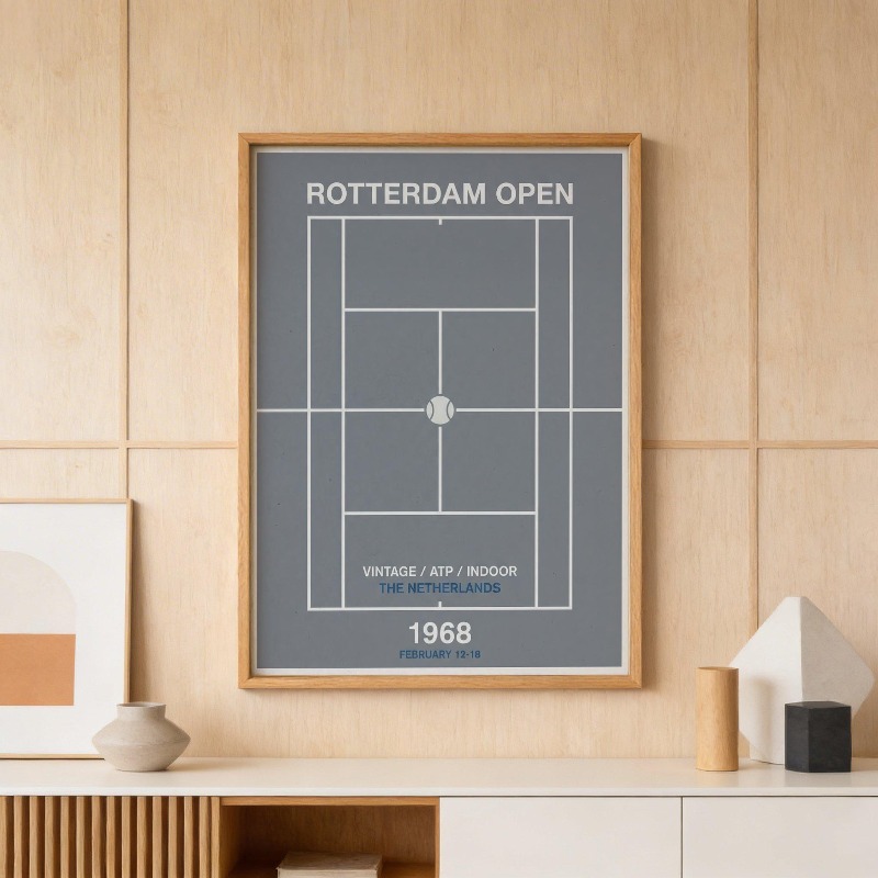Vintage Tennis Basketball Wall - Badminton Poster ulasan dan harga