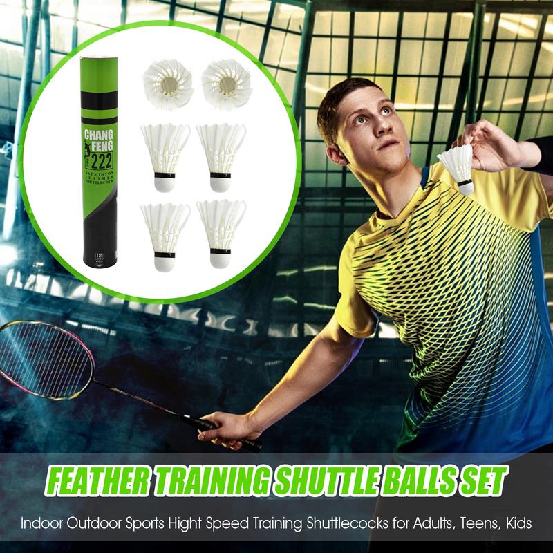 12Pc Badminton Shuttlecock Fea - Badminton Raket ulasan dan harga