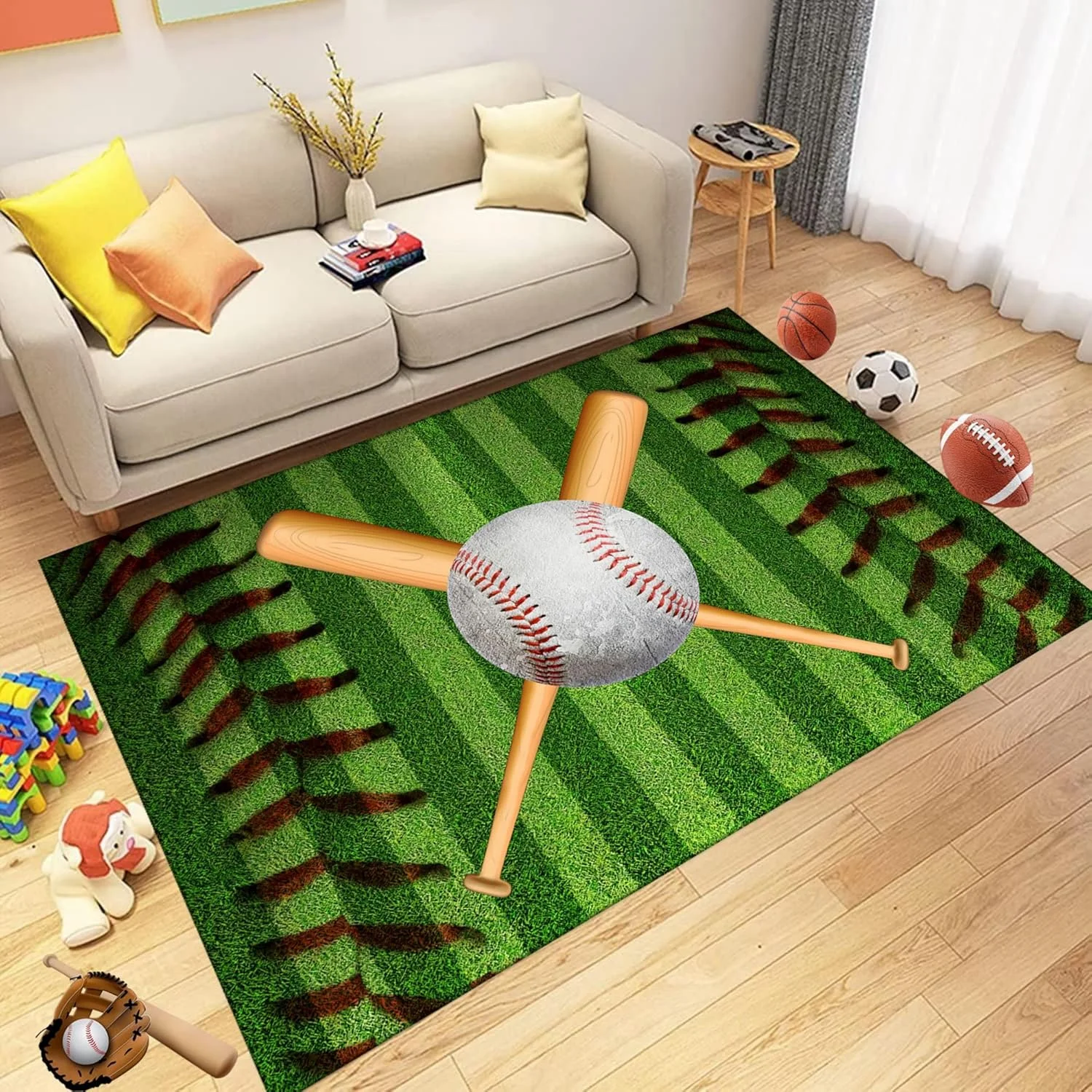 Basketball Court Area Rug Non- - Badminton Zone ulasan dan harga