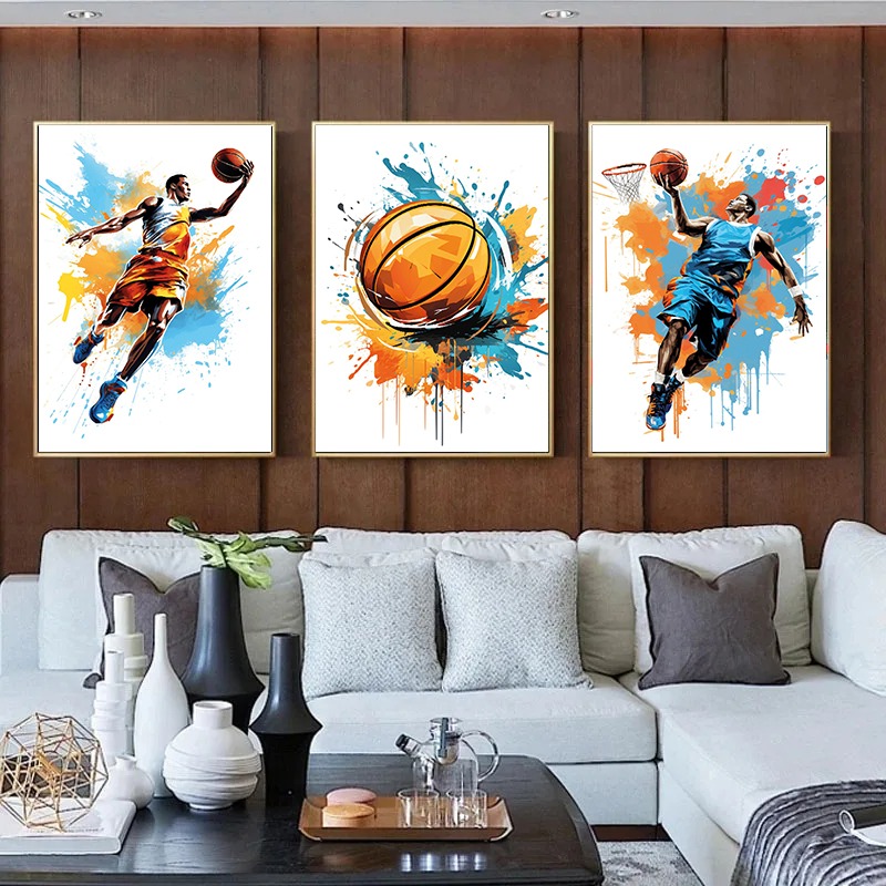 Watercolor Graffiti Basketball - Badminton Zone ulasan dan harga