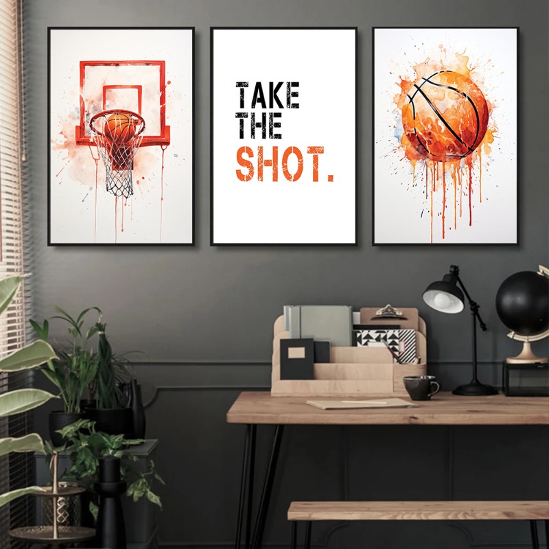 Watercolor Graffiti Basketball - Badminton Zone ulasan dan harga