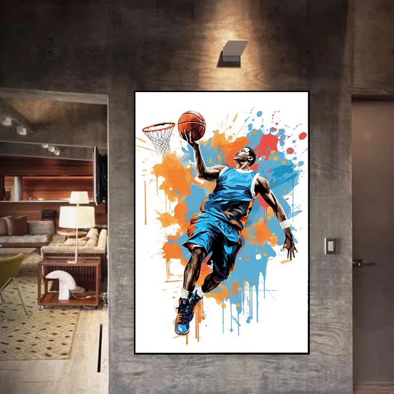 Watercolor Graffiti Basketball - Badminton Zone ulasan dan harga