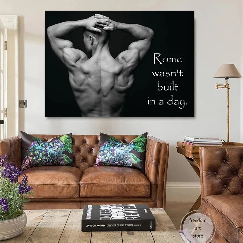 Gym Motivation Muscle Man Body - Badminton Poster ulasan dan harga