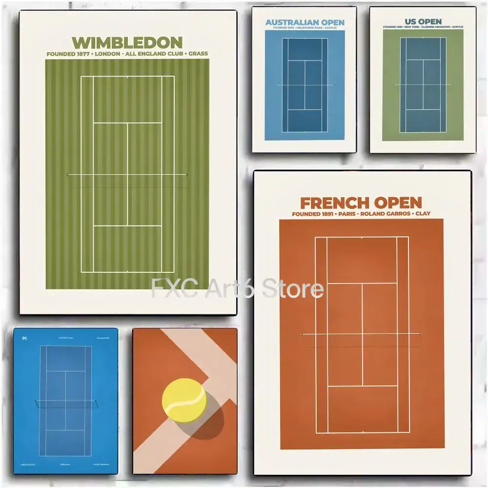 Frameless Grand Slam Tennis Pa - Badminton Poster ulasan dan harga