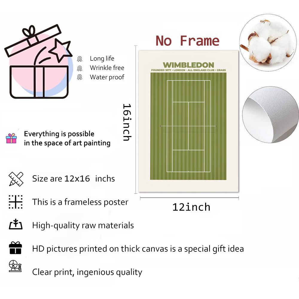 Frameless Grand Slam Tennis Pa - Badminton Poster ulasan dan harga