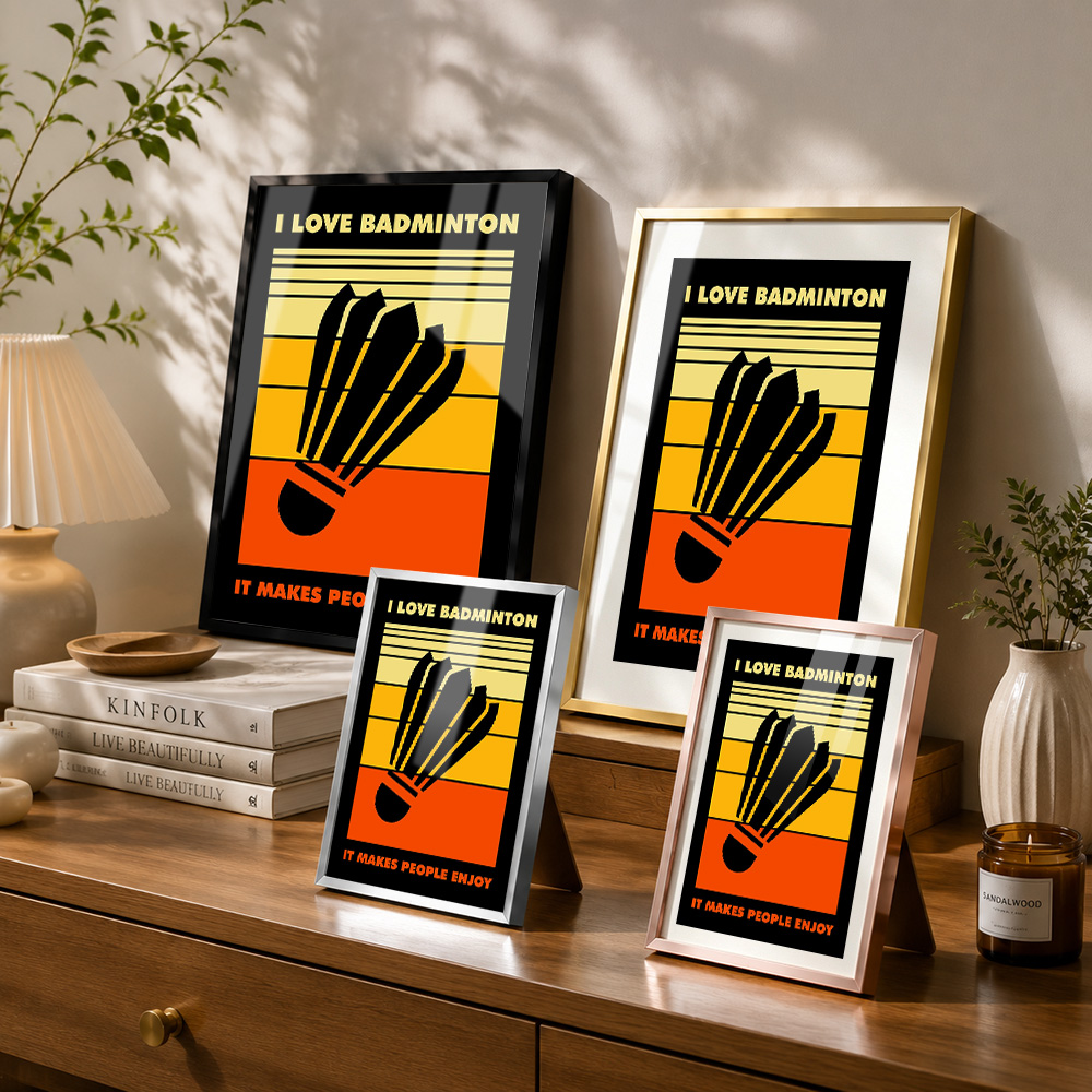 Badminton Metal Poster With Al - Badminton Poster ulasan dan harga