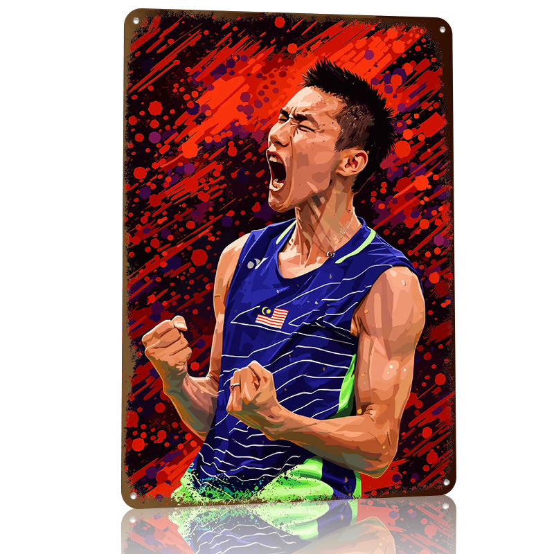 Badminton Player Celebrating V - Badminton Poster ulasan dan harga