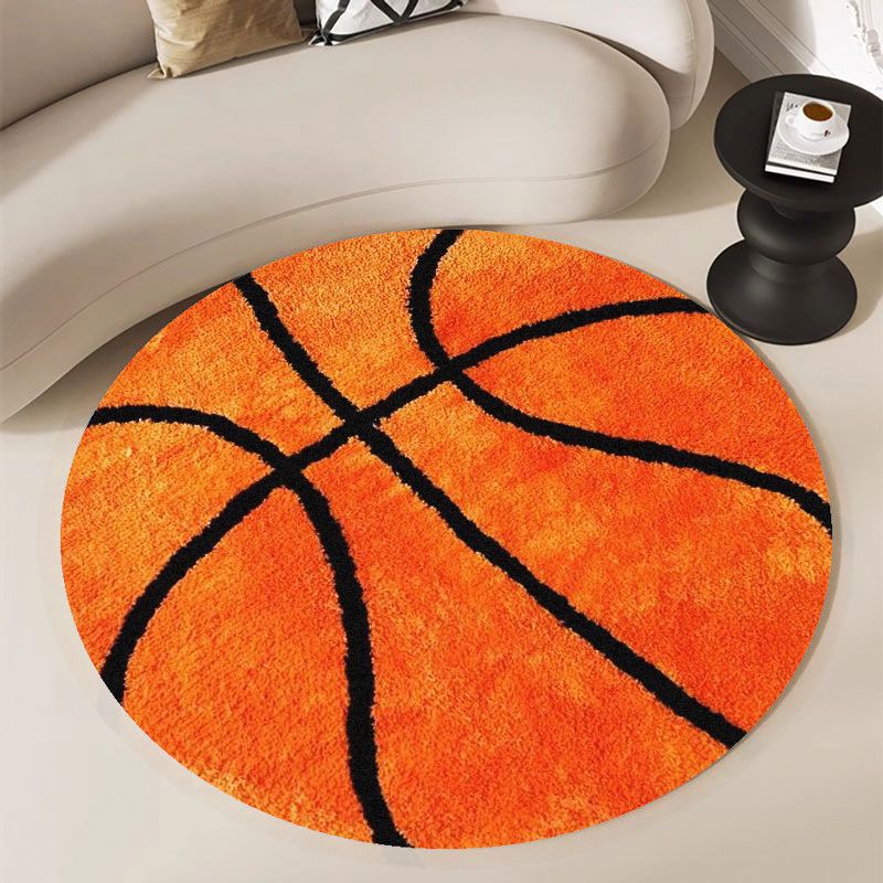 Basketball Pattern Round Rug F - Badminton Zone ulasan dan harga