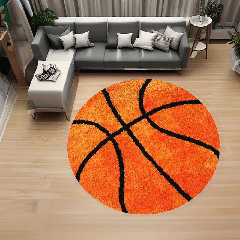 Basketball Pattern Round Rug F - Badminton Zone ulasan dan harga