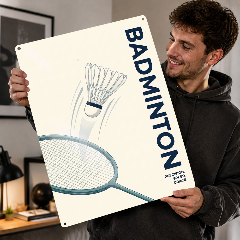 Minimalist Badminton Sport Pos - Badminton Poster ulasan dan harga