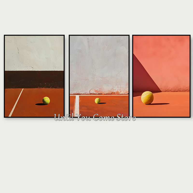 Retro Tennis and Tennis Racket - Badminton Poster ulasan dan harga